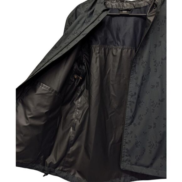 Levi's Men's Dark Green Tarmac Print Performance Windbreaker Hood Jacket Size L - Picture 5 of 15